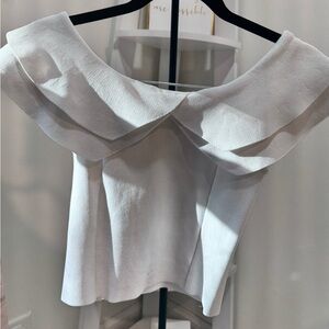 Chicwish white off the shoulder top | size S